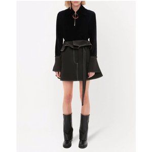 J.W Anderson Ring-Pull Long Sleeve Top / US 2 / Maglie Blue Chenille Flared Cuff